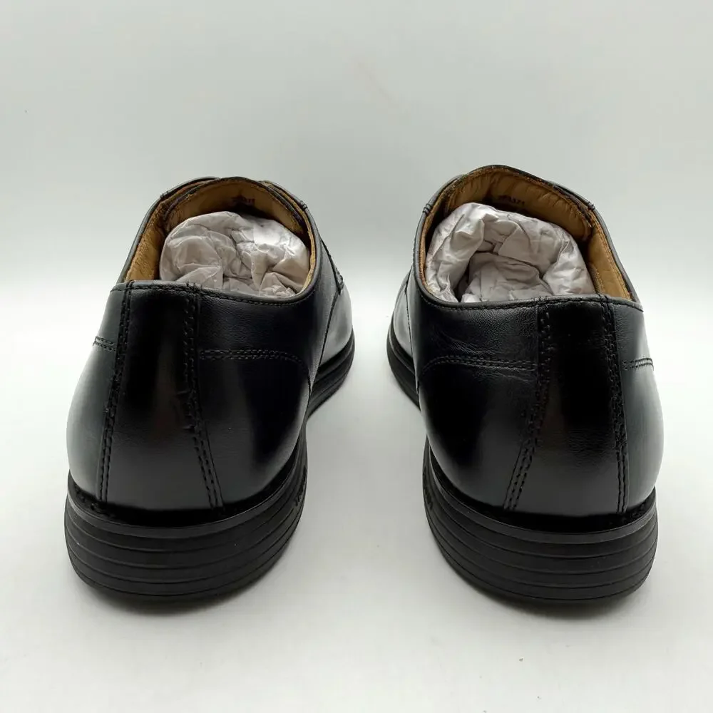 Johnson & Murphy Kids Upton Plain Toe Oxford Shoes US 7 M Black Leather NIB